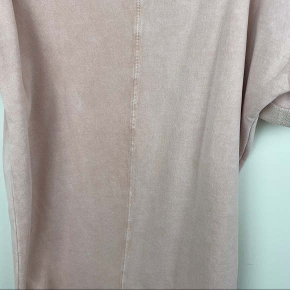 Silence + Noise Pink Dress Sweatshirt Cap Sleeve Crew Neck Woman's Size M NWT - Picture 5 of 8